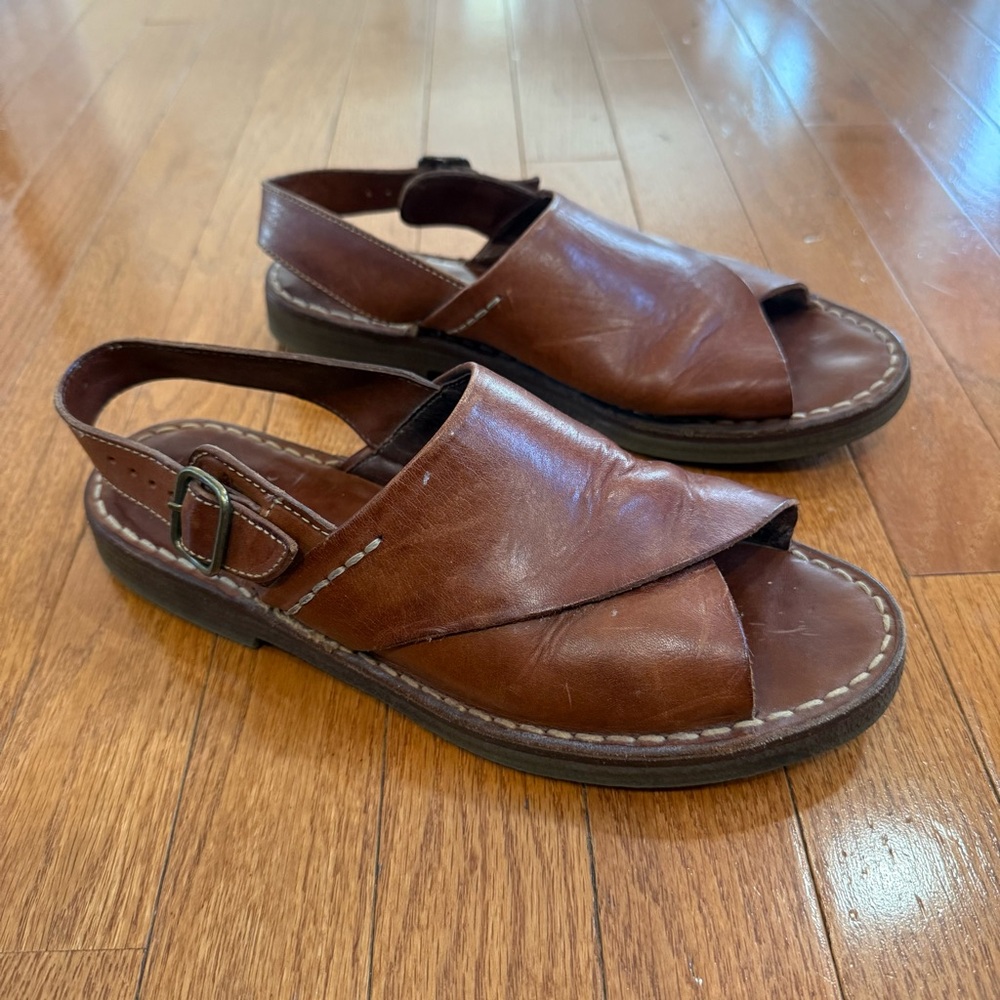 Cole Haan Brown Leather Slingback Sandals Women’s 9